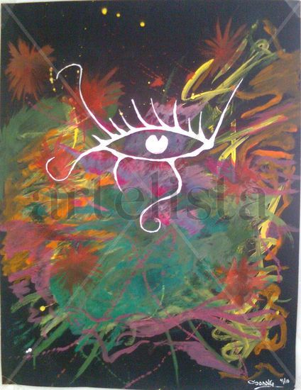 El ojo Acrylic Card Figure Painting