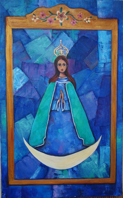 Virgen en Azul