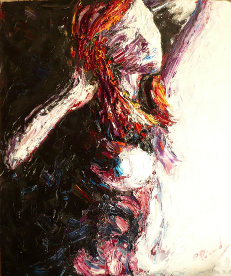 Entre la Luz y la nada. Oil Panel Nude Paintings