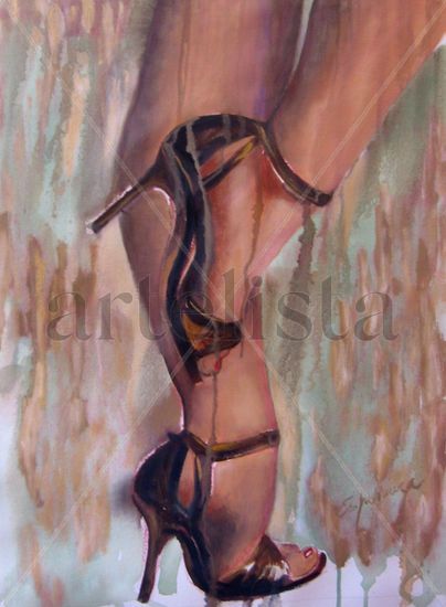 Dance Mixed media Canvas Figure Painting