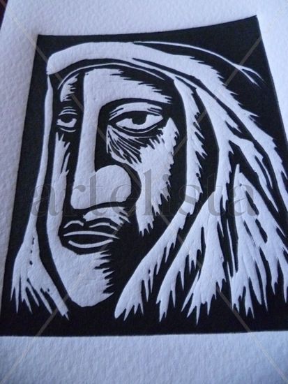 Monje Viejo Linocut