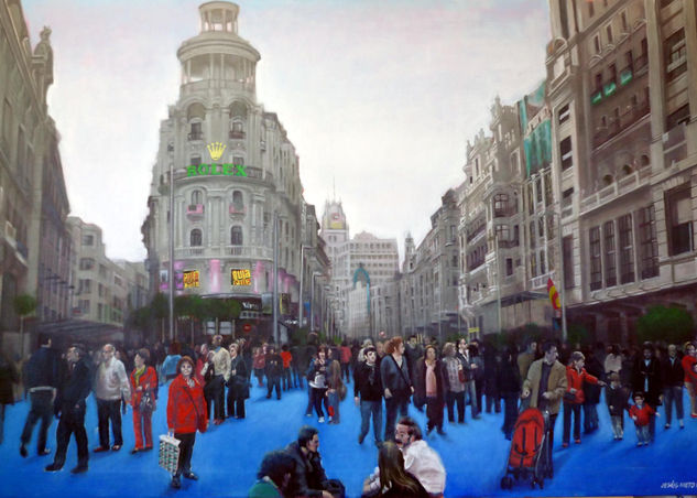 Centenario Gran Vía Óleo Lienzo Paisaje