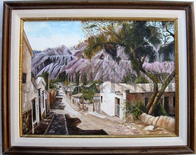 CALLES DE POLVO Y TIERRA Oil Textile Landscaping