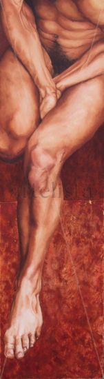 Historia Corporal Mixed media Textile Nude Paintings