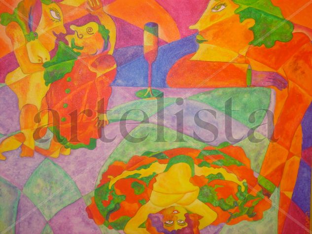 Fiesta de mayores Acrylic Canvas Others