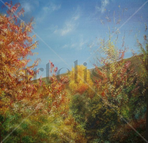 Bierzo otoñal Óleo Lienzo Paisaje