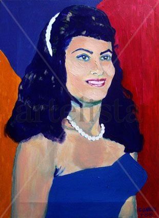 Para Tania, retrato de su mamá / For Tania, her mother's portrait Acrylic Canvas Portrait