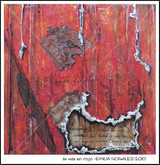 la vida en rojo`10 Acrylic Canvas Landscaping