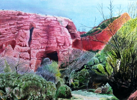 Las Médulas (El Bierzo) Watercolour Canvas