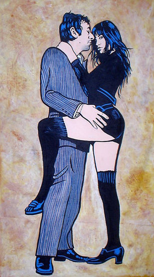 Je t'aime... moi non plus-154x83cm. Acrílico Lienzo Figura