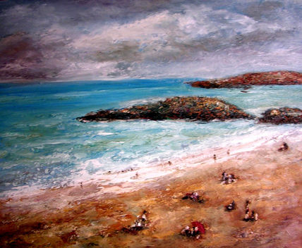 La sombrilla roja