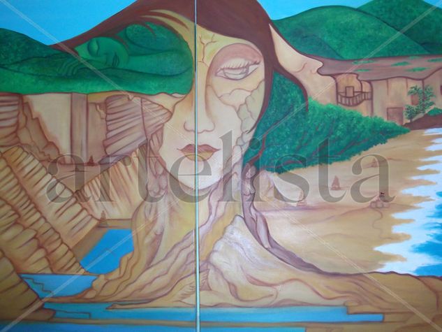 atlantis,sa pedrera Oil Canvas Landscaping