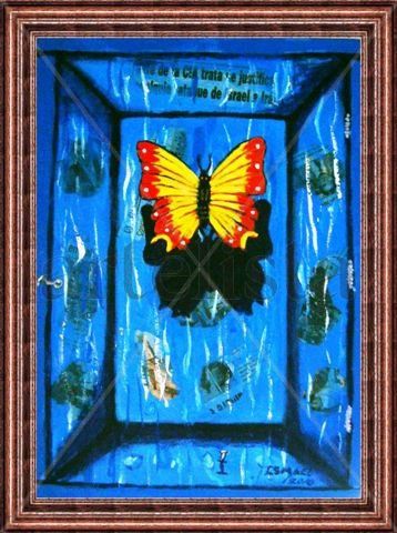 Mariposa en la Ventana Others Canvas Still Life Paintings