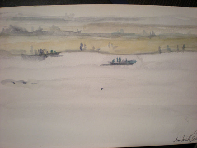 el otro lado de Ganges Watercolour Paper Landscaping