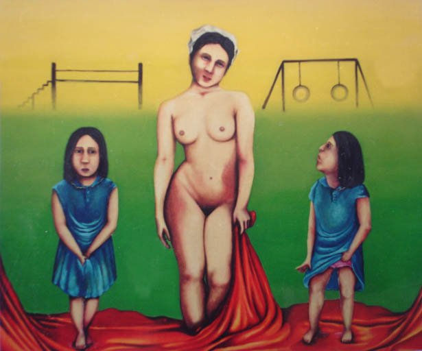 la comezón Oil Canvas Figure Painting