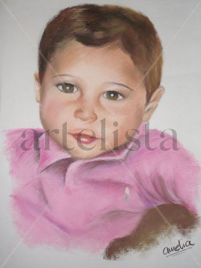 Retrato Pastel Papel Retrato