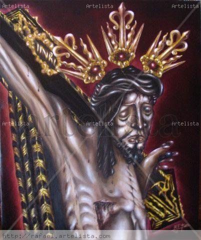 Cristo de la Salud Oil Canvas Figure Painting