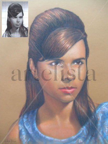 Retrato de Conchy Pastel Cartulina Retrato