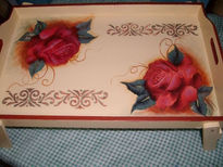 Bandejas con Rosas.