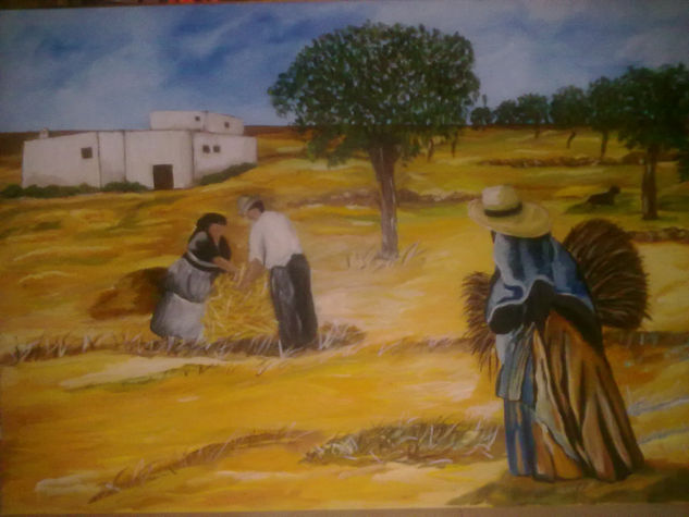 PAYESES EN EL CAMPO Oil Canvas Landscaping