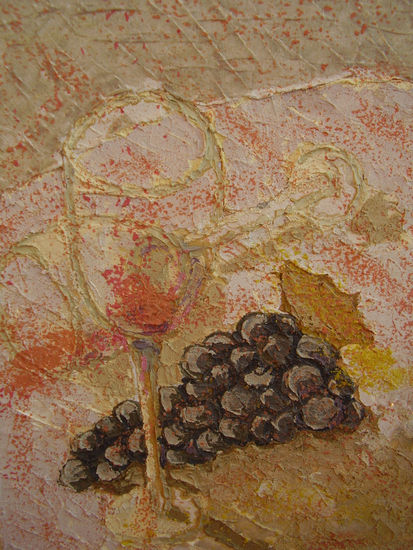 COPAS Y UVAS Acrylic Canvas Still Life Paintings