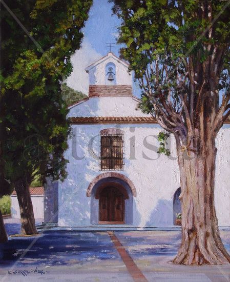 Artana. Capilla de la Ermita / Chapel of the hermitage. Oil Canvas Landscaping