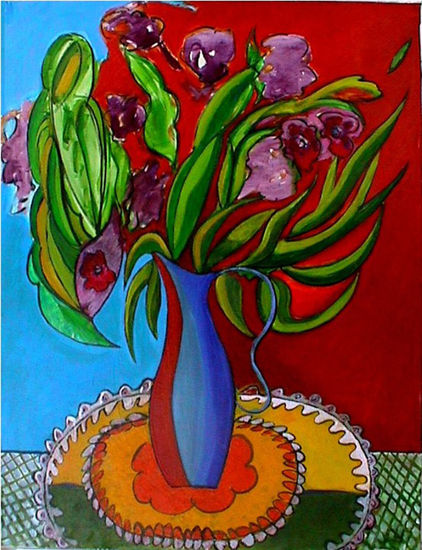 BODEGÓN FAUVE Oil Canvas Floral Painting