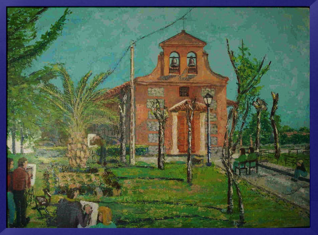 Iglesia de Torrejon de la Calzada Acrylic Panel Landscaping