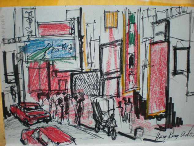 Hong Kong Felt-tip pen Paper Landscaping