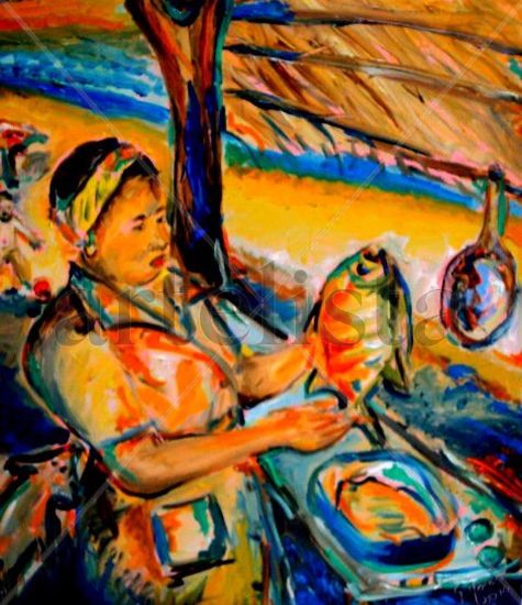 desde la tierra serie vendedores de pescado 1 