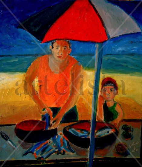 desde la tierra serie vendedores de pescado 2 