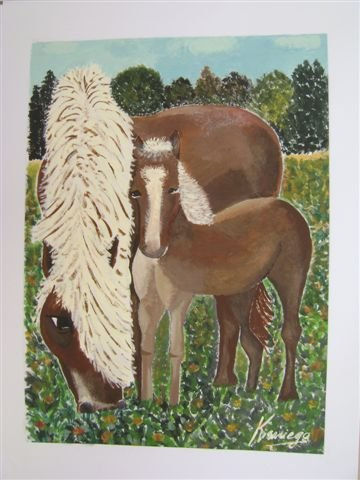 CABALLOS Acrylic Paper Animals