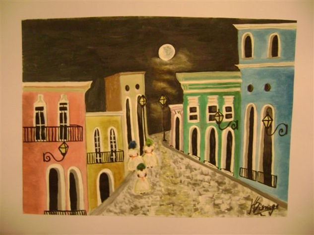 PELOURINHO Acrílico Papel Paisaje