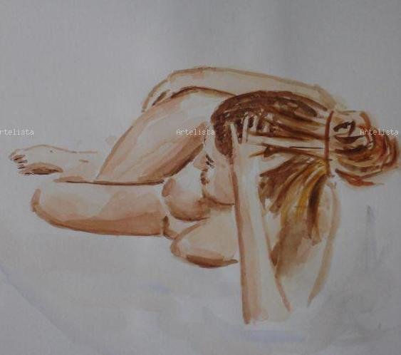 Escorzo Watercolour Paper Nude Paintings