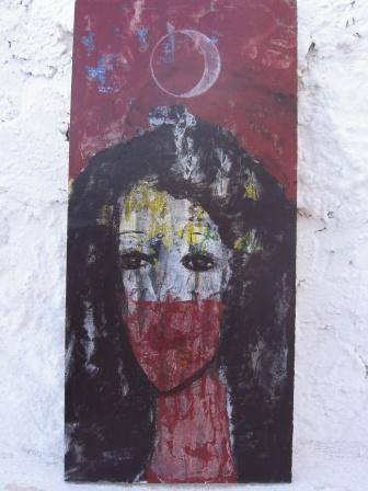 Mujer mujer luna