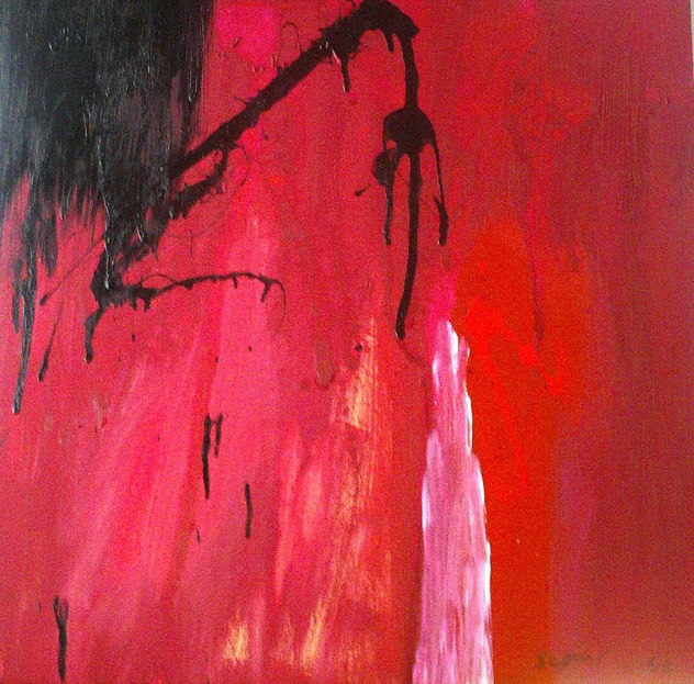Over red color black says