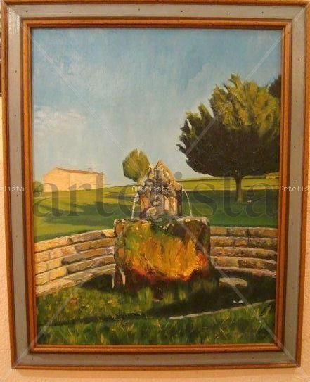 Fuente de Moral de Hornuez (Segovia) Oil Canvas Landscaping