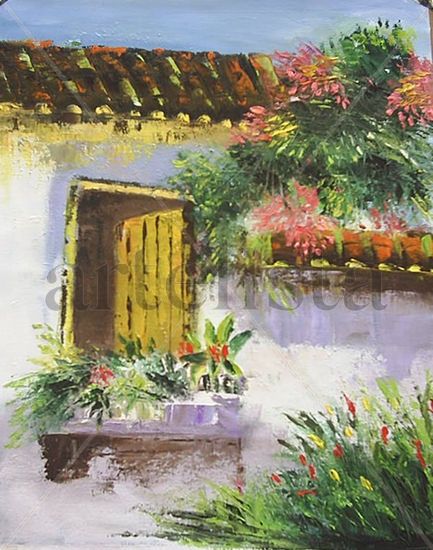 ventana portal Oil Canvas Landscaping