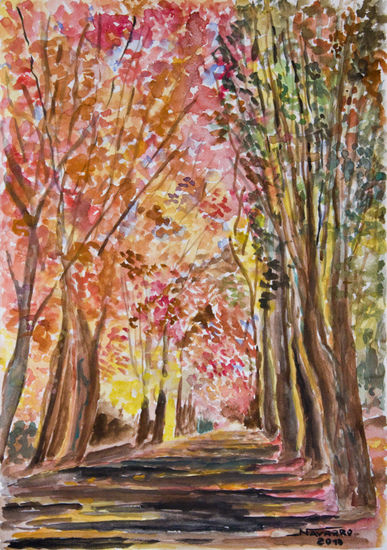 Colores de otoño Watercolour Paper Landscaping