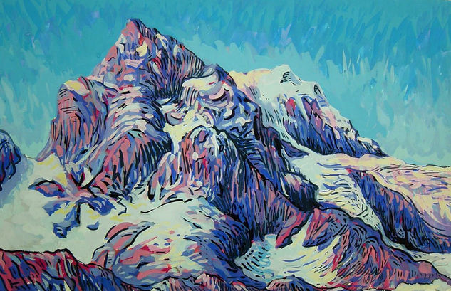 El Morado Gouache Papel Paisaje