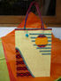 Bolso de yute con aplicaciones de telar ecologico