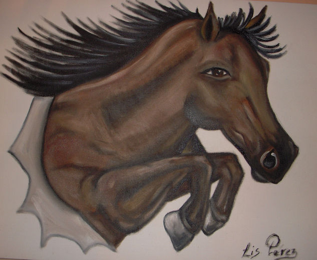 Caballo veloz Oil Canvas Animals