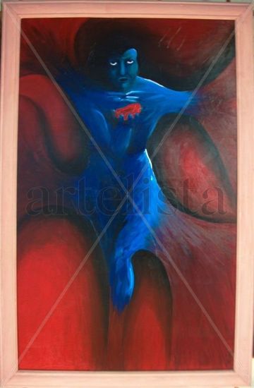 con el corazon en la mano Acrylic Panel Nude Paintings