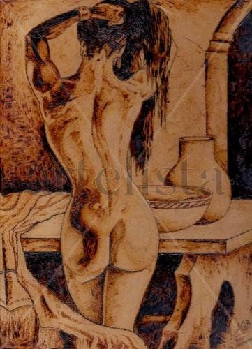 "NUDE INDIAN GIRL" Aguafuerte