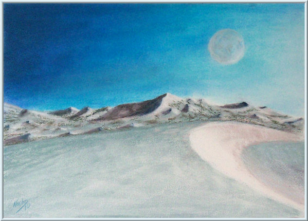 Duna y Luna Pastel Papel Paisaje