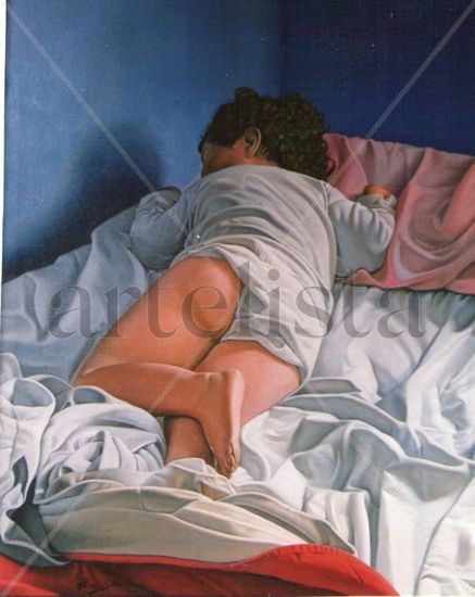 La siesta Oil Canvas Figure Painting