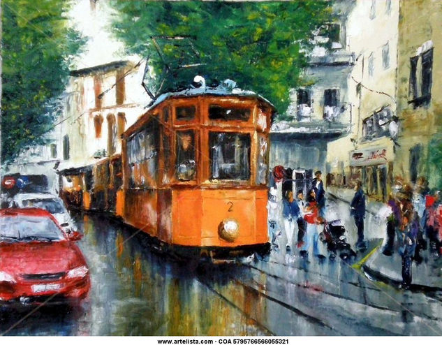 Tranvia soller urbano Oil Canvas Landscaping