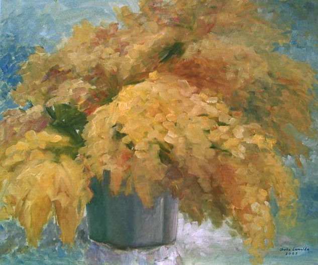 Mimosas Oil Canvas Floral Painting