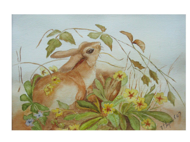 Victoria Bujanos - Conejos 18x26 