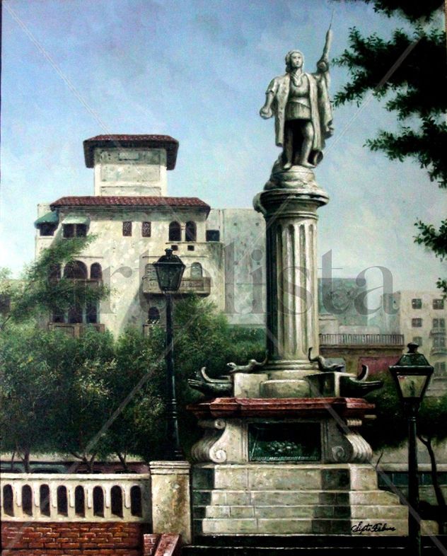La Plaza de Colon en el Viejo San juan de Puerto Rico
